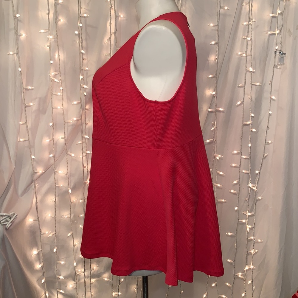 🆕 TORRID ⭐️ Textured Ponte Hi-Low Peplum Blouse - Picture 7 of 13